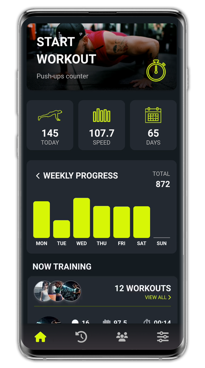 Push-ups Masters app screen